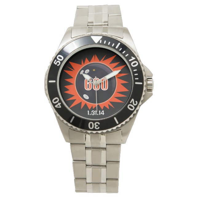 Bowling 600 Serie in het Rood Horloge (Voorkant)