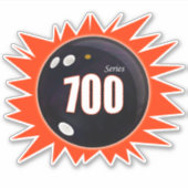 Bowling 700 reeks, Bowling Ball met rood, vinyl Sticker (Voorkant)