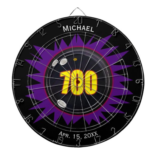 Bowling 700 reeks, Personaliseer met Naam & Datum Dartbord (Voorkant)