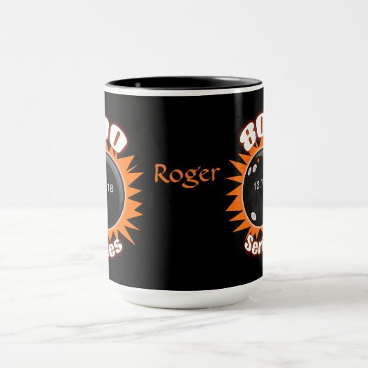 Bowling 800 High-Series Oranje en zwart Mok (Midden)