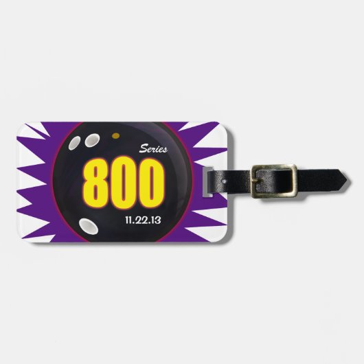 Bowling 800-reeks, Bowling Ball-tas Bagagelabel (Voorkant horizontaal)