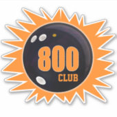 Bowling 800-serie Club, Bowling Ball, Vinyl Sticker (Voorkant)