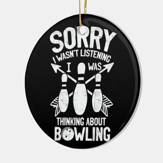 Bowling Accessoires Sorry dat ik Bowlers Roll Ball Keramisch Ornament (Links)