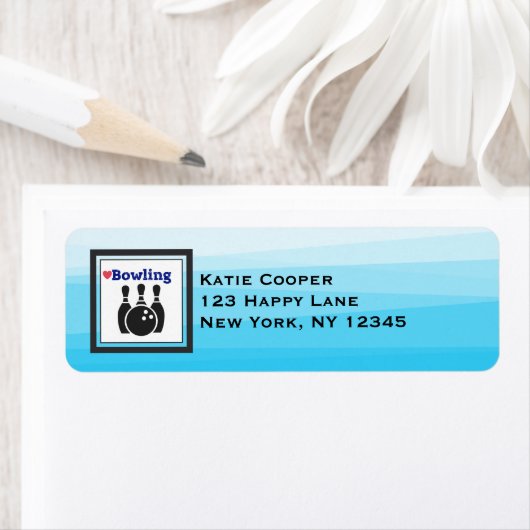 Bowling Addict - Black Pins en Bowling Ball Etiket (Insitu)