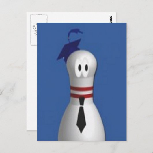 Bowling-Afstudeerder Briefkaart (Voorkant / Achterkant)