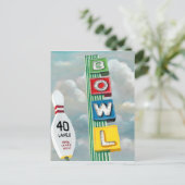 Bowling Alley Artwork Briefkaart (Staand voorkant)