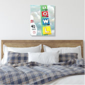 Bowling Alley Artwork Canvas Afdruk (Insitu (Slaapkamer))