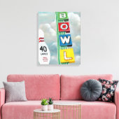 Bowling Alley Artwork Canvas Afdruk (Insitu (Woonkamer))