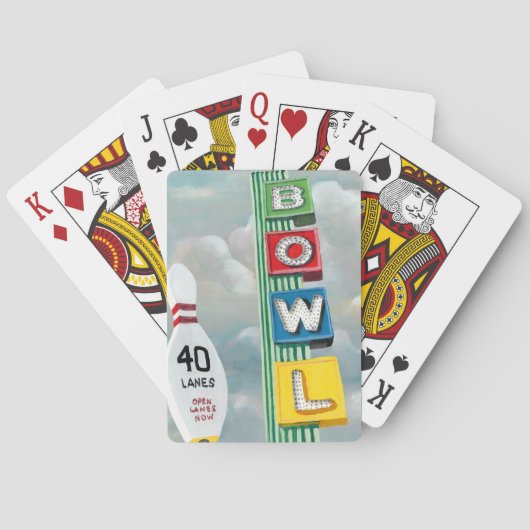 Bowling Alley Artwork Pokerkaarten (Achterkant)
