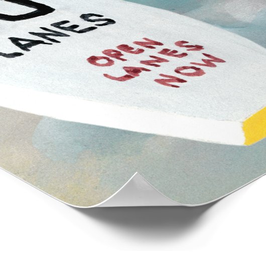 Bowling Alley Artwork Poster (Hoek)