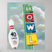 Bowling Alley Artwork Poster (Voorkant)