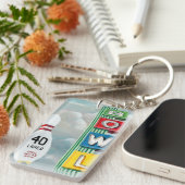 Bowling Alley Artwork Sleutelhanger (Voorkant Rechts)