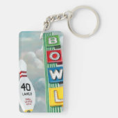 Bowling Alley Artwork Sleutelhanger (achterkant)