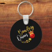Bowling Alley Bowl Pins Bowler Queen Women Gift Bo Sleutelhanger (Voorkant)