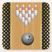 Bowling alley kartonnen onderzetters (Voorkant)