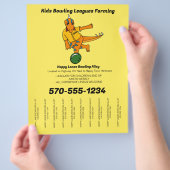 Bowling Alley, Kinder Bowling-collega's, instructe Flyer (Hand)