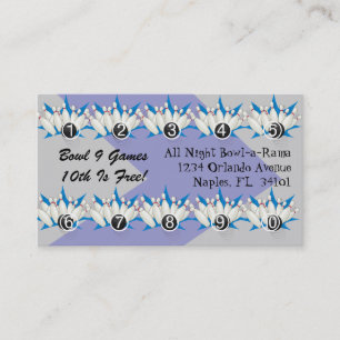 Bowling Alley Loyalty beloont business Punch-kaart