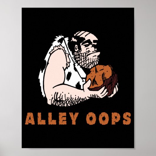 Bowling Alley Oops Caveman  Poster (Voorkant)
