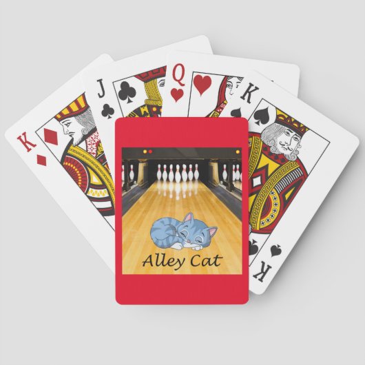 Bowling Alley Pastime speelt de Alley Cat Card af Pokerkaarten (Achterkant)