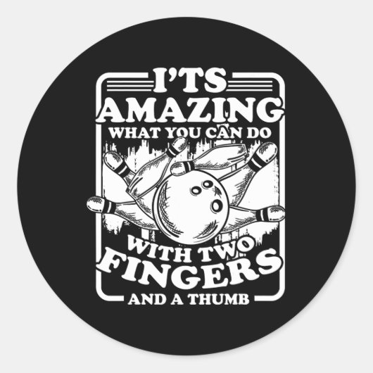 Bowling Alley Pins Spare Strike 2  Ronde Sticker (Voorkant)