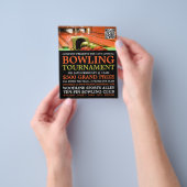 Bowling Alley Scene, Ten-Pin Bowling Tournament Flyer (Hand)