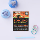 Bowling Alley Scene, Ten-Pin Bowling Tournament Flyer (Enkel)
