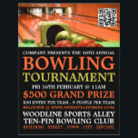Bowling Alley Scene, Ten-Pin Bowling Tournament Flyer<br><div class="desc">Bowling Alley Scene,  Ten-Pin Bowling Tournament Adverteren flyers door de Visitekaartje winkel.</div>