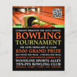 Bowling Alley Scene, Ten-Pin Bowling Tournament Flyer<br><div class="desc">Bowling Alley Scene,  Ten-Pin Bowling Tournament Adverteren flyers door de Visitekaartje winkel.</div>