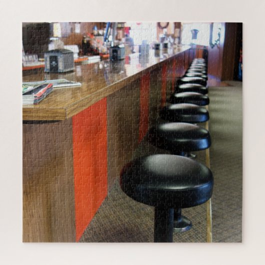 Bowling Alley Stools en Diner Counter Puzzle Legpuzzel (Verticaal)