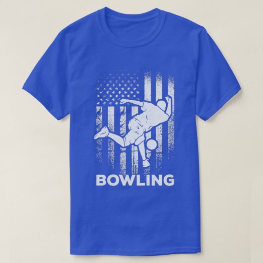 Bowling American Flag Bowling Team Bowling Flag Bo T-shirt (Design voorkant)