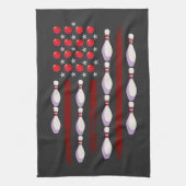 Bowling American Flag Theedoek (Verticaal)