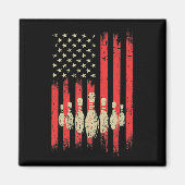 Bowling American USA Flag Bowling Magneet (Voorkant)