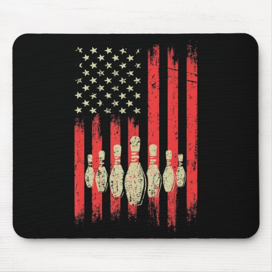  Bowling American USA Flag Bowling Muismat (Voorkant)