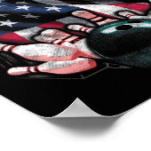  Bowling American USA Flag Bowling Poster (Hoek)
