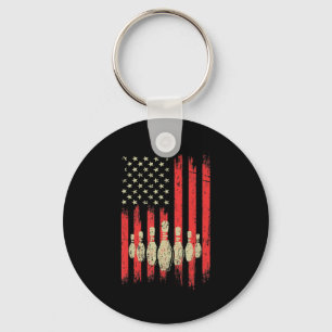 Bowling American USA Flag Bowling Sleutelhanger