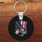 Bowling American USA Flag Bowling Sleutelhanger (Voorkant)