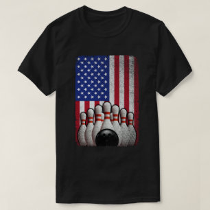 Bowling Amerikaanse vlag 4 juli Voor Bowler T-shirt