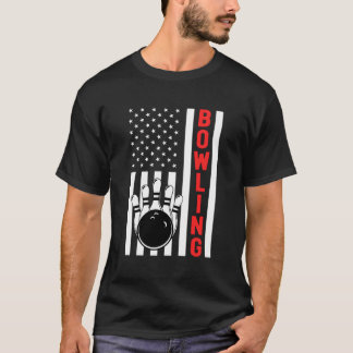 Bowling Amerikaanse vlag Patriottische Bowler Bowl T-shirt