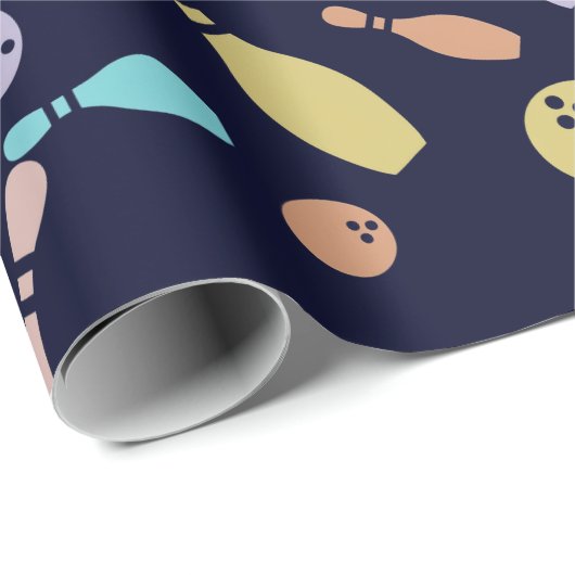 Bowling and Ball Pattern Cadeaupapier (Rol Hoek)