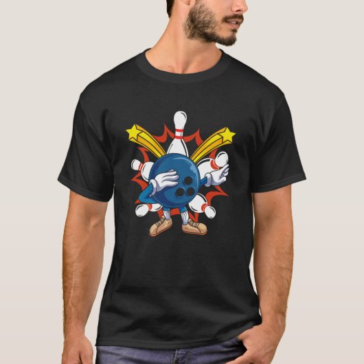 Bowling Bal Dabbing Bowling Spelers & Bowling T-shirt (Voorkant)