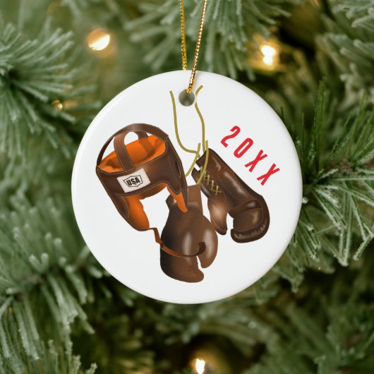 Bowling Bal en Pin Kerstmis Keramisch Ornament (Boom)