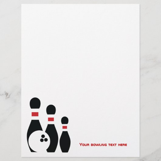 Bowling bal en pinnen aangepaste flyer (Voorkant)