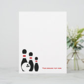 Bowling bal en pinnen aangepaste flyer (Staand voorkant)