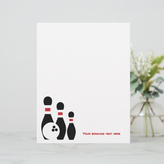 Bowling bal en pinnen aangepaste flyer (Staand voorkant)