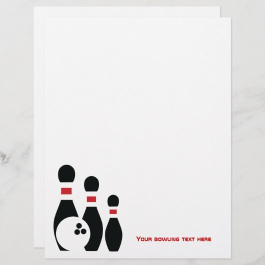 Bowling bal en pinnen aangepaste flyer (Voorkant / Achterkant)