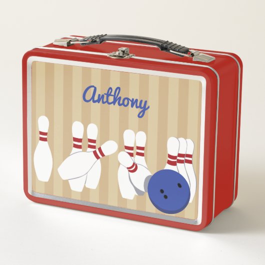 Bowling bal en pins gepersonaliseerd (Voorkant)