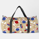 Bowling bal en pins gepersonaliseerd plunjezak (Voorkant)