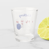 Bowling bal en pins gepersonaliseerd shot glas (Achterkant)