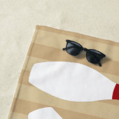 Bowling bal en pins gepersonaliseerd strandlaken (In situ)