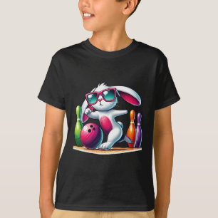 Bowling Bal En Pins Konijn Oor Paasei Jagen Pasen T-shirt